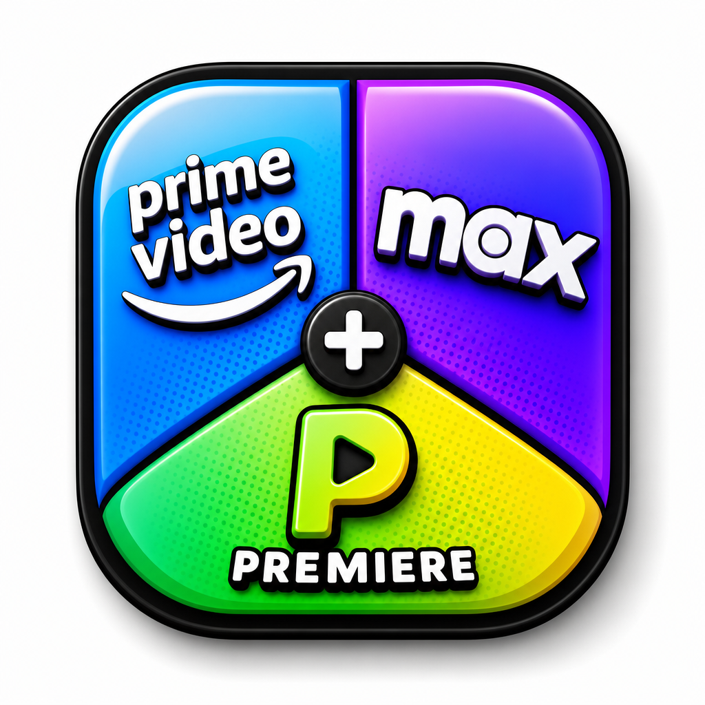 Prime Video + Max + Premiere logo