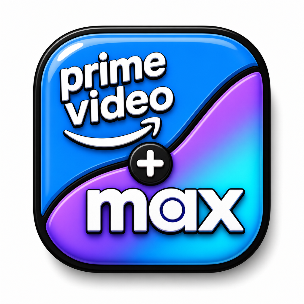 Prime Video + Max logo